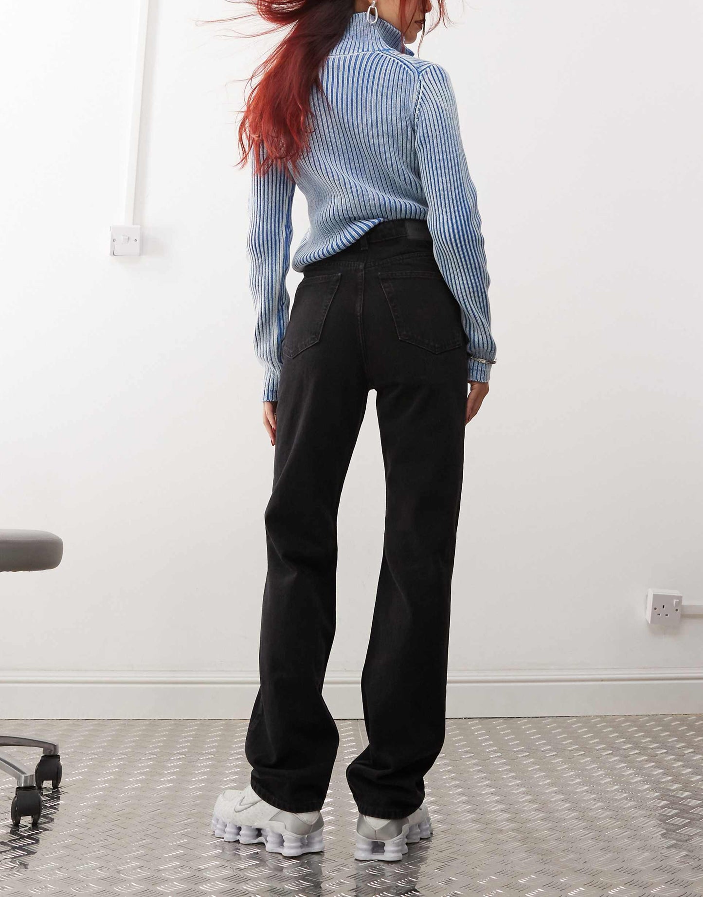 Rowe Extra High Waist Regular Fit Straight Leg Jeans