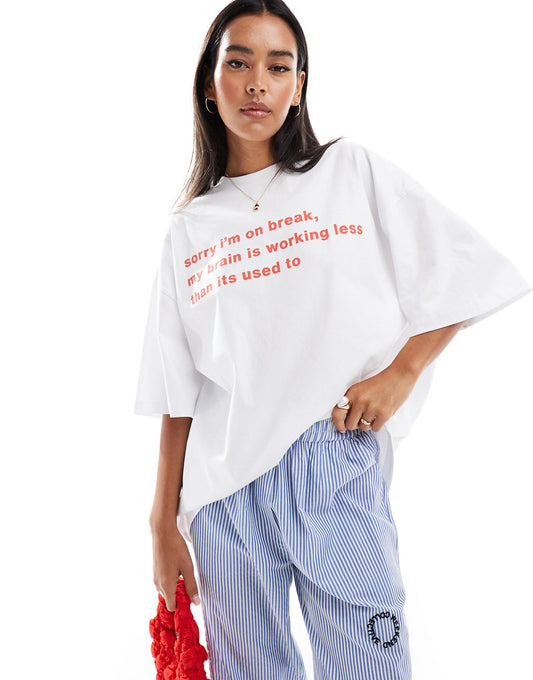 Slogan Oversized Tee