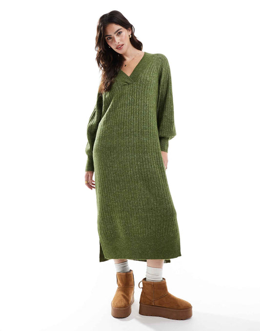 Oversized Soft Ribbed Jumper Dress