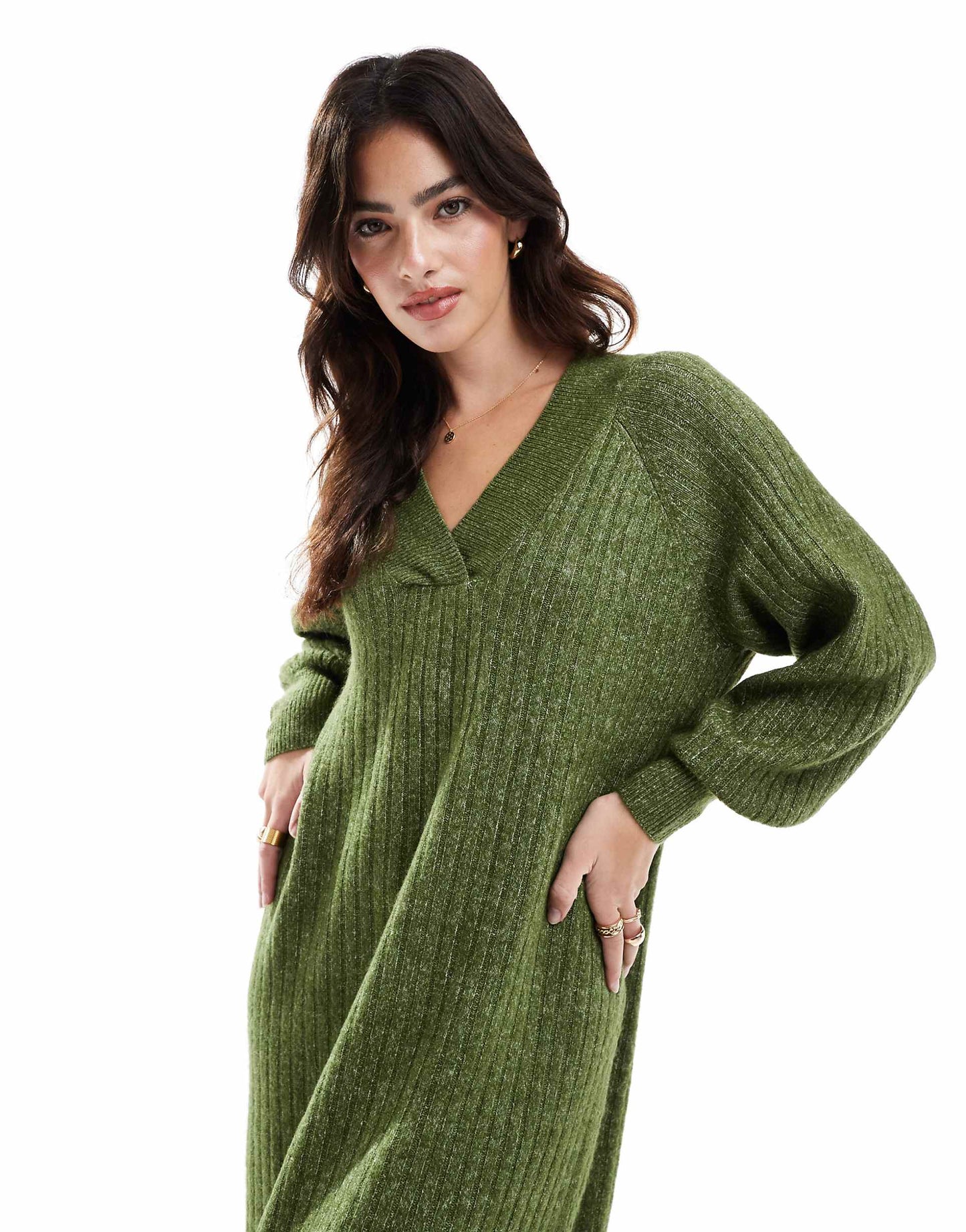 Oversized Soft Ribbed Jumper Dress