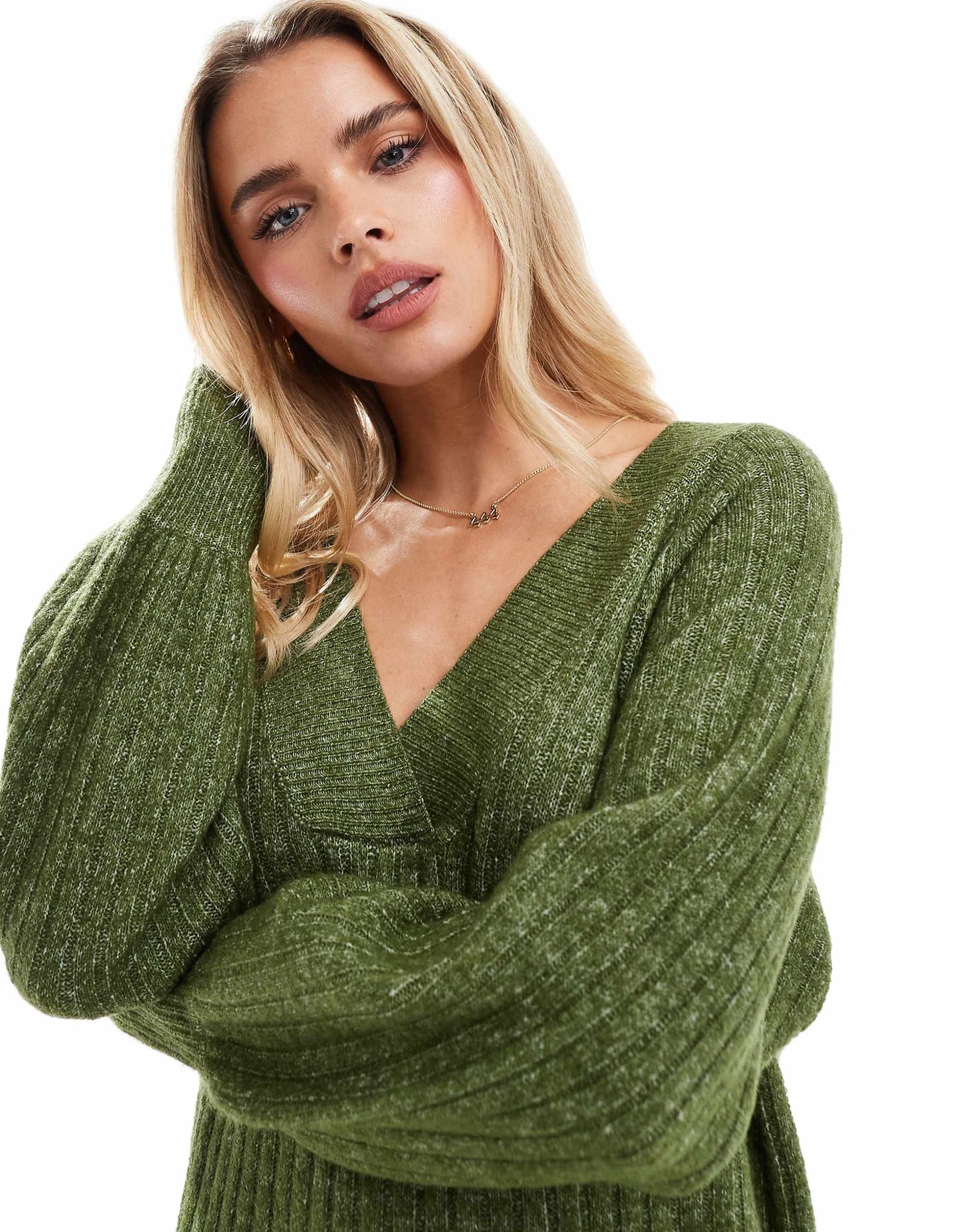 Petite Oversized Soft Ribbed Jumper Dress