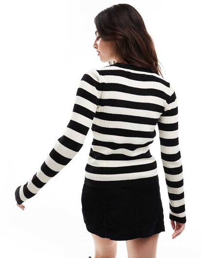 Skinny Ribbed Knitted Jumper