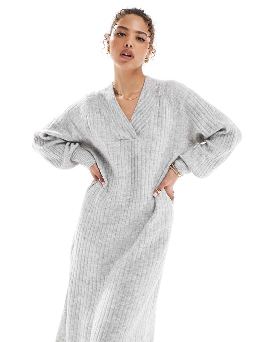 Oversized Soft Ribbed Jumper Dress