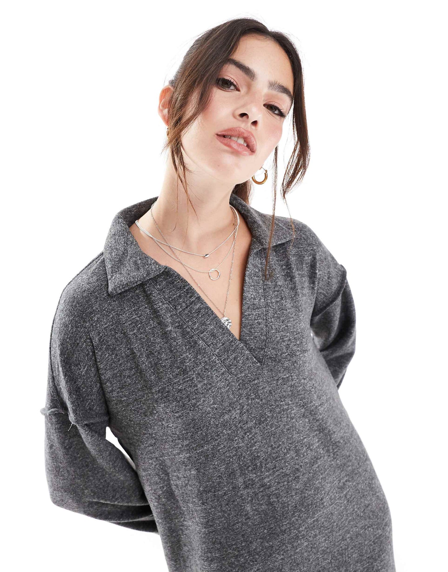 Supersoft Polo Neck Ankle Dress