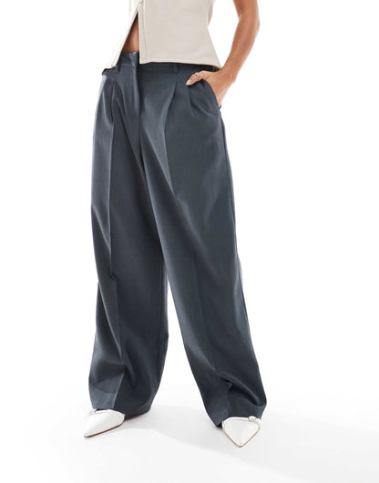 Petite Rita Tailored Wide Leg Dad Trousers