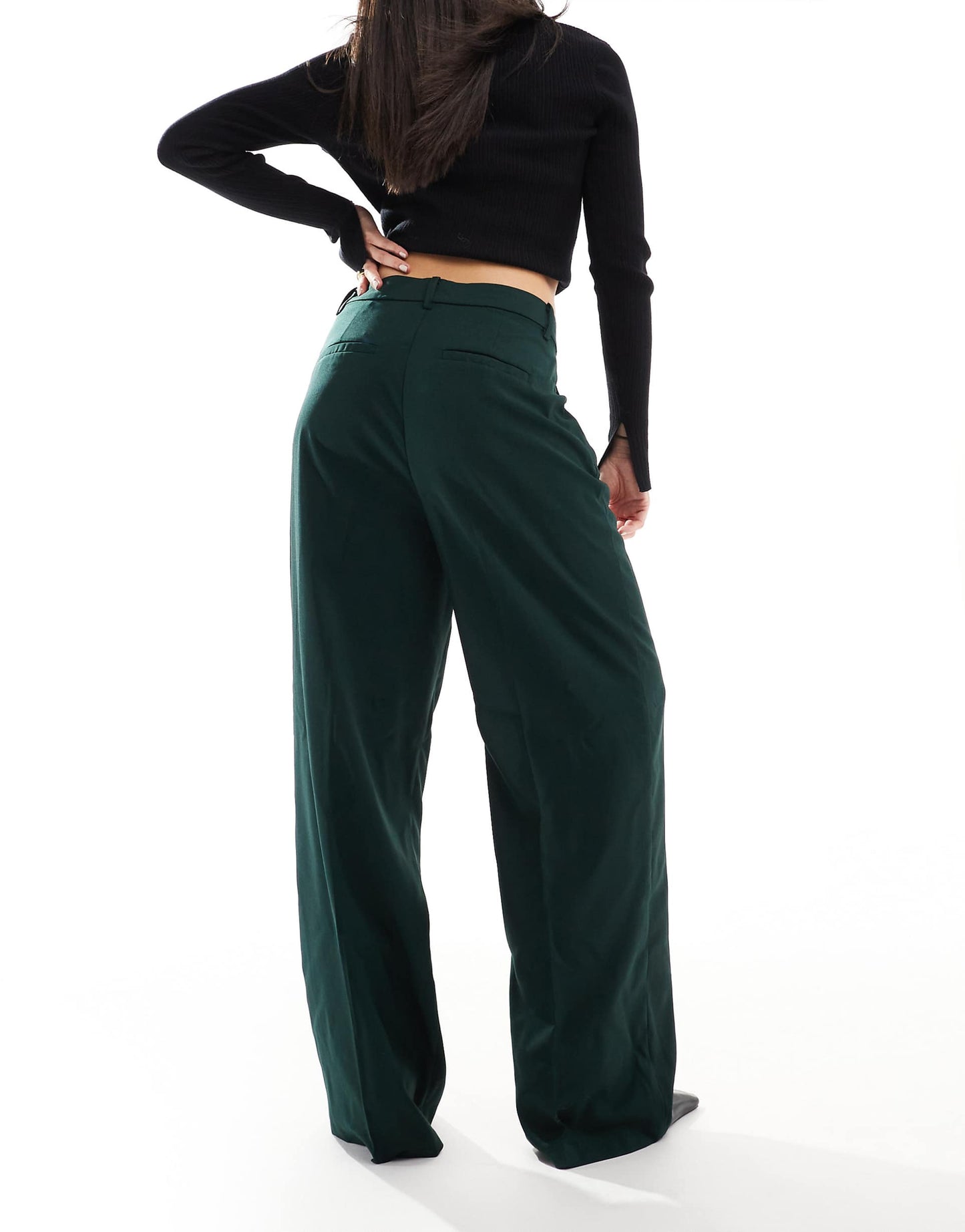 Tailored Wide Leg Dad Trousers