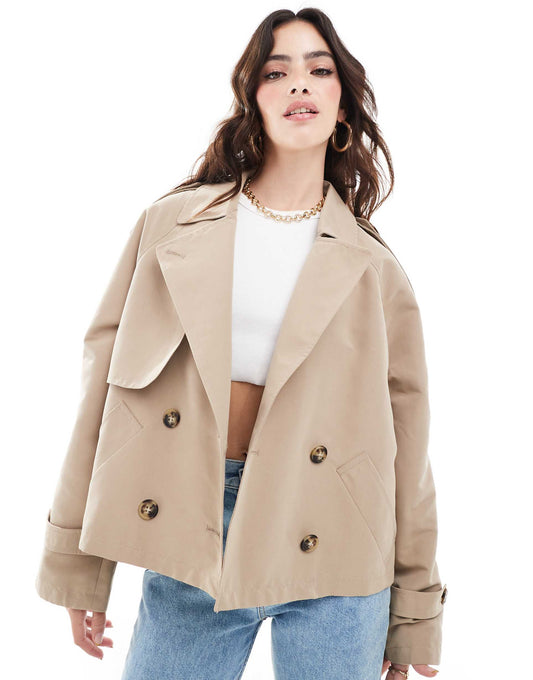 Short Boxy Trench Coat