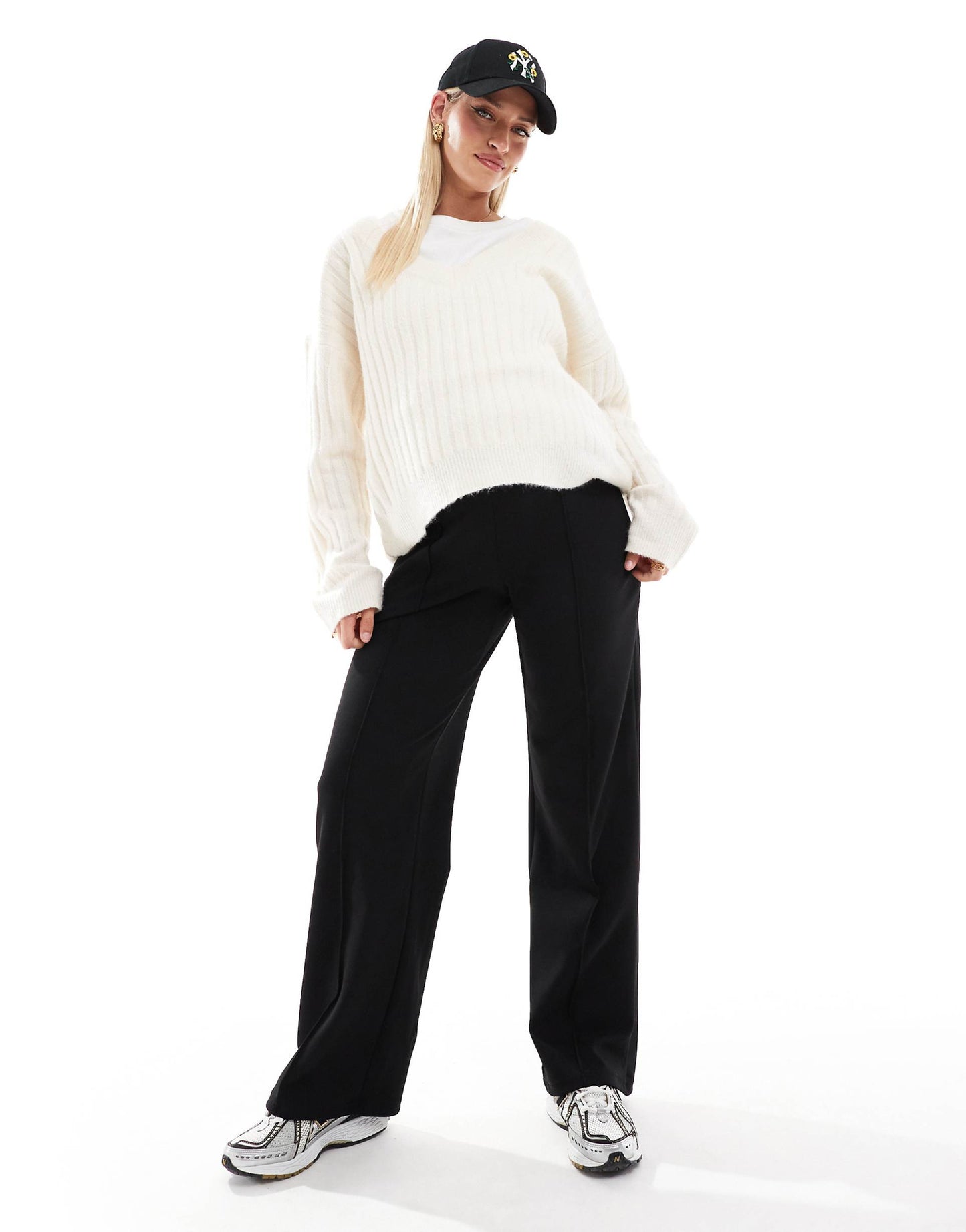 Maternity Pleat Front Wide Leg Trousers