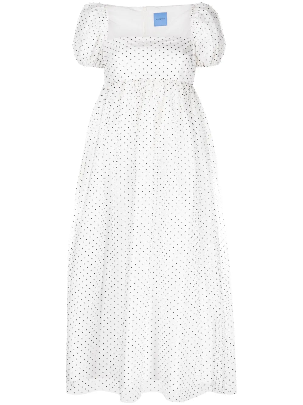 Samantha Micro-Dot Print Midi Dress