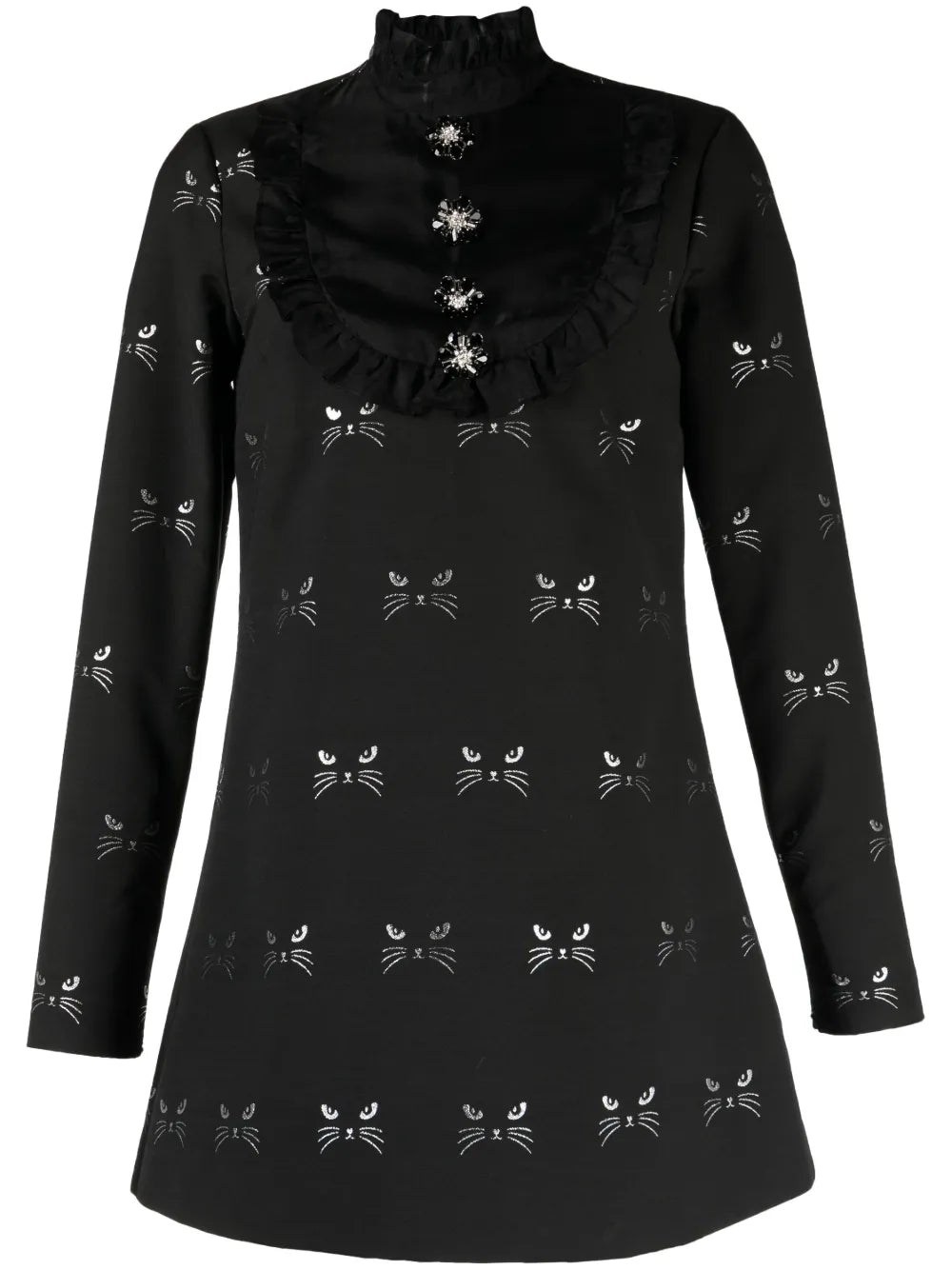 Tempo Patterned Jacquard Mini Dress