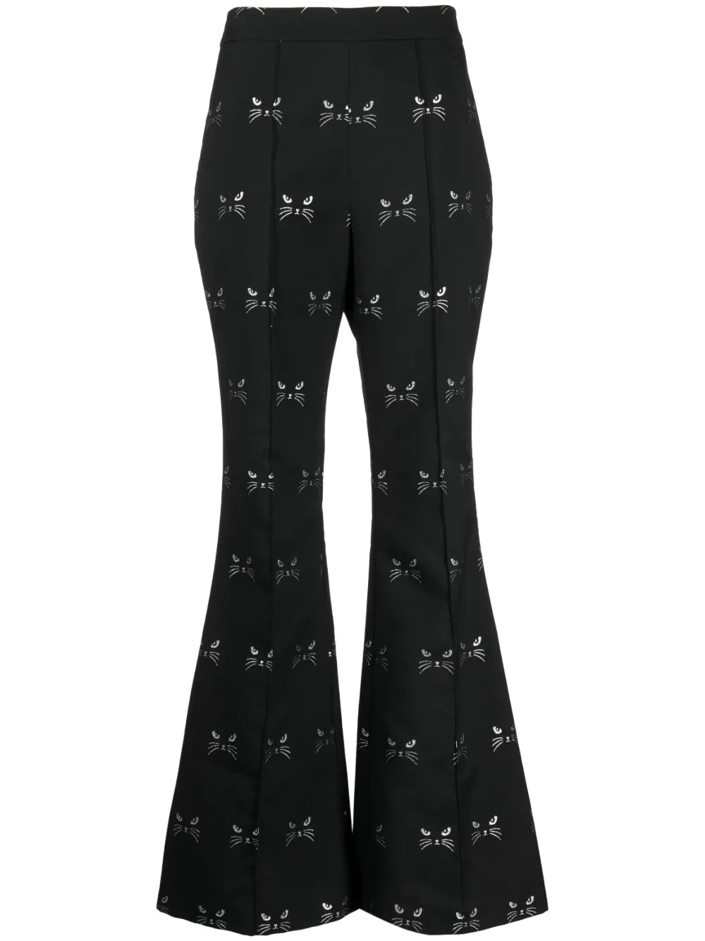 Circa 72 Patterned Jacquard Flared Trousers