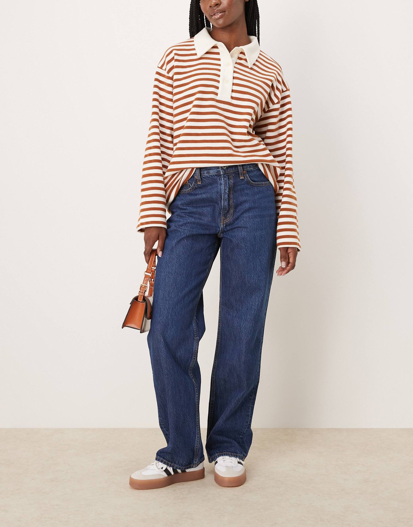High Rise Loose Fit Straight Leg Jean
