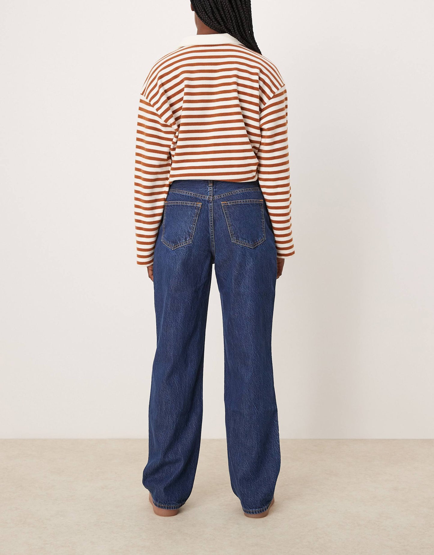 High Rise Loose Fit Straight Leg Jean