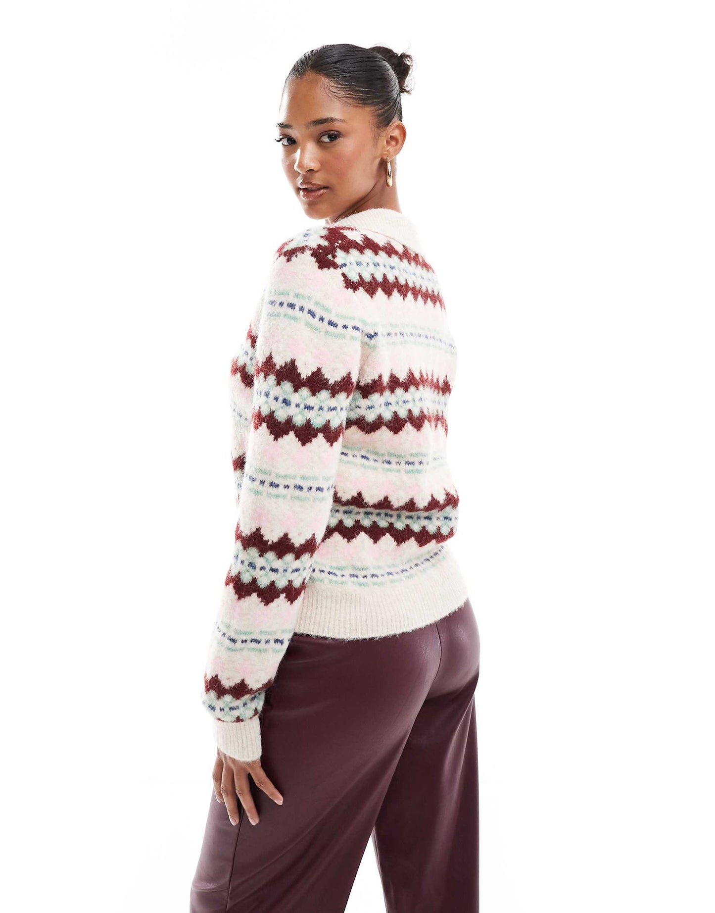 Half Button Fairisle Jumper