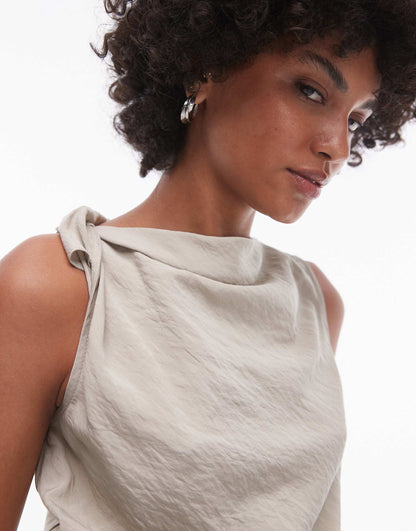 Knot Side Sleeveless Top