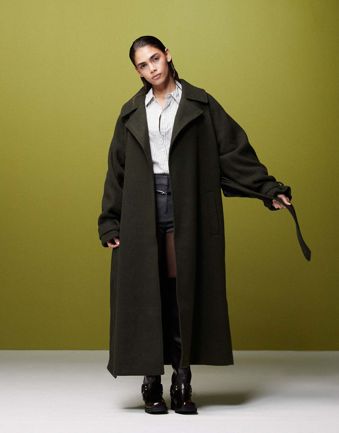 Cape Detail Longline Coat