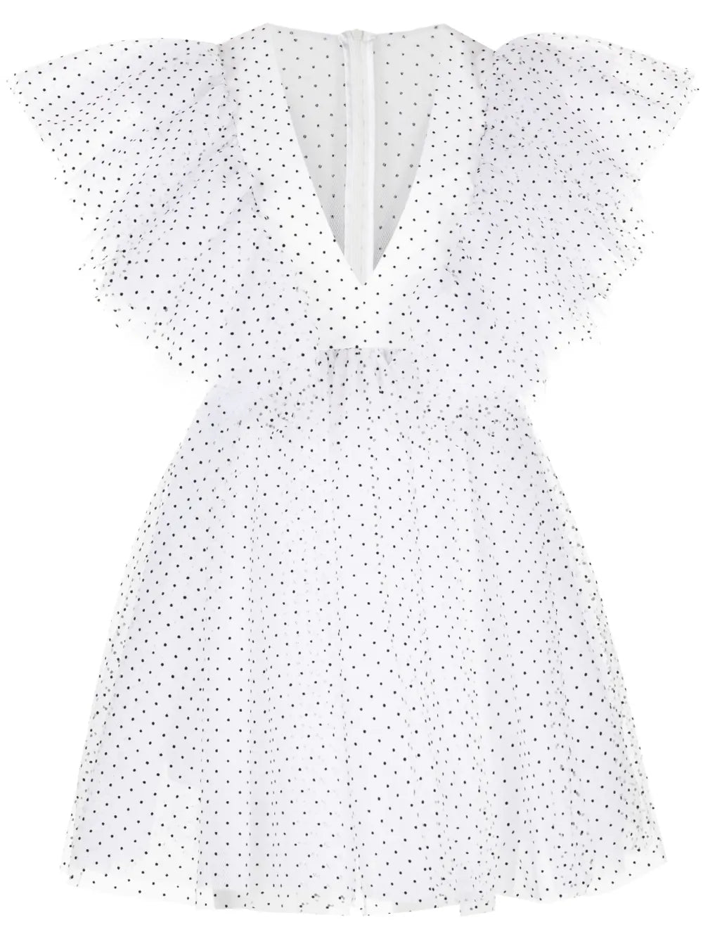 Tabetha Micro-Dot Print Flared Dress
