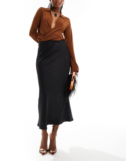Satin Maxi Skirt