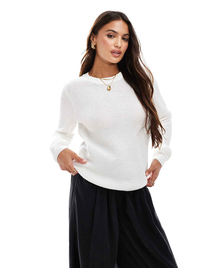 Longsleeve Textured Knitted Jumper