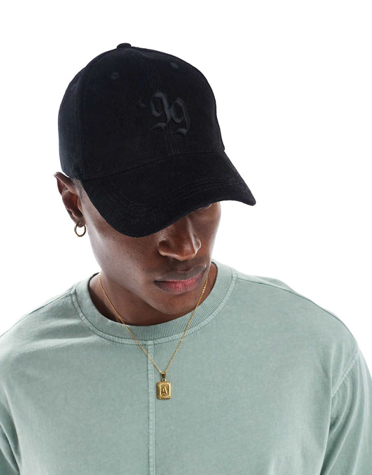 Cord Baseball Cap With Graphic