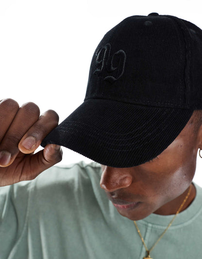 Cord Baseball Cap With Graphic