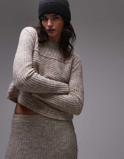 Knitted Co-Ord Asymmetric Top