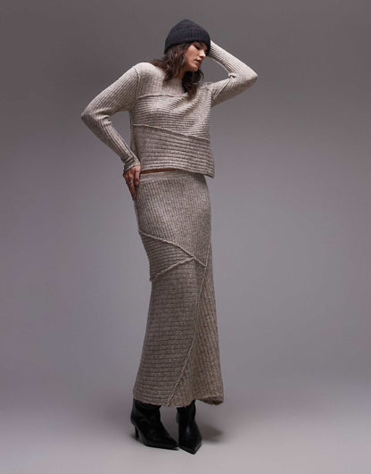 Knitted Co-Ord Asymmetric Top