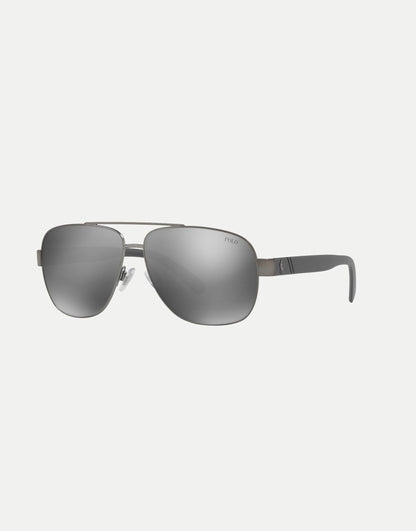 Pilot Sunglasses With Silver Mirrored Lens