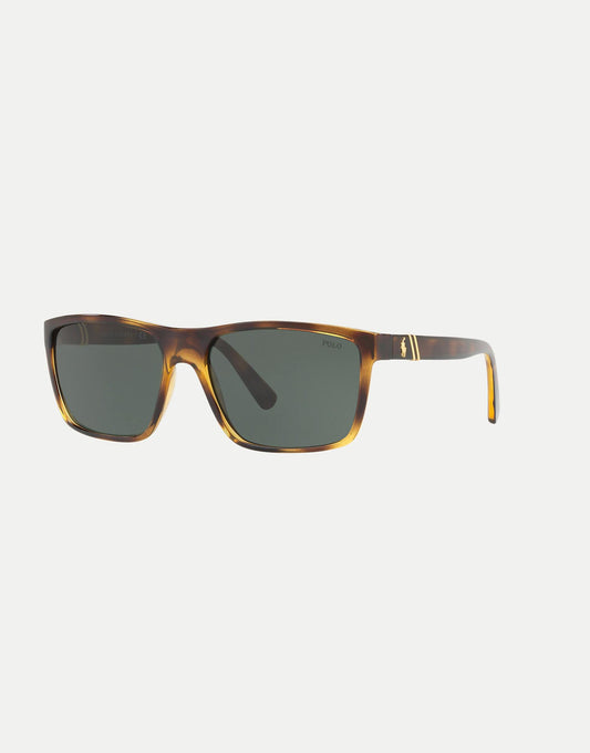 Rectangle Sunglasses With Green Lens
