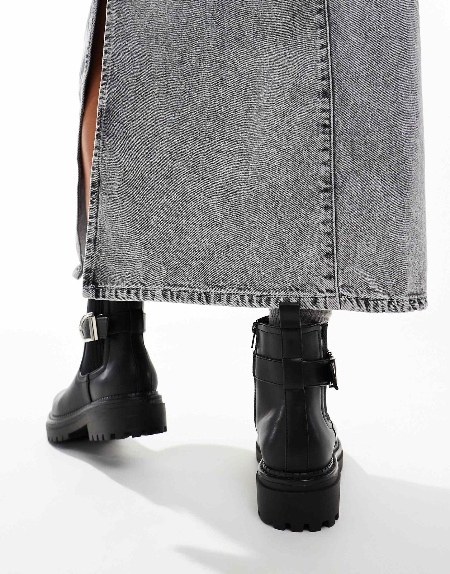 Amari Chunky Ankle Boots With Buckle