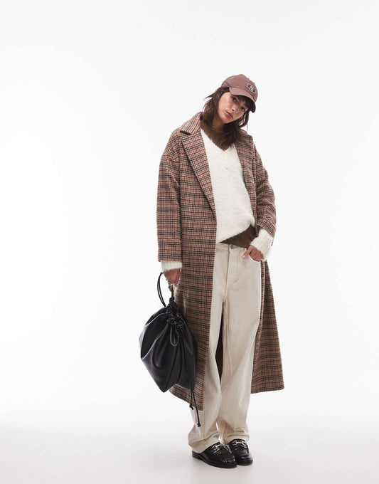 Heritage Check Belted Formal Coat
