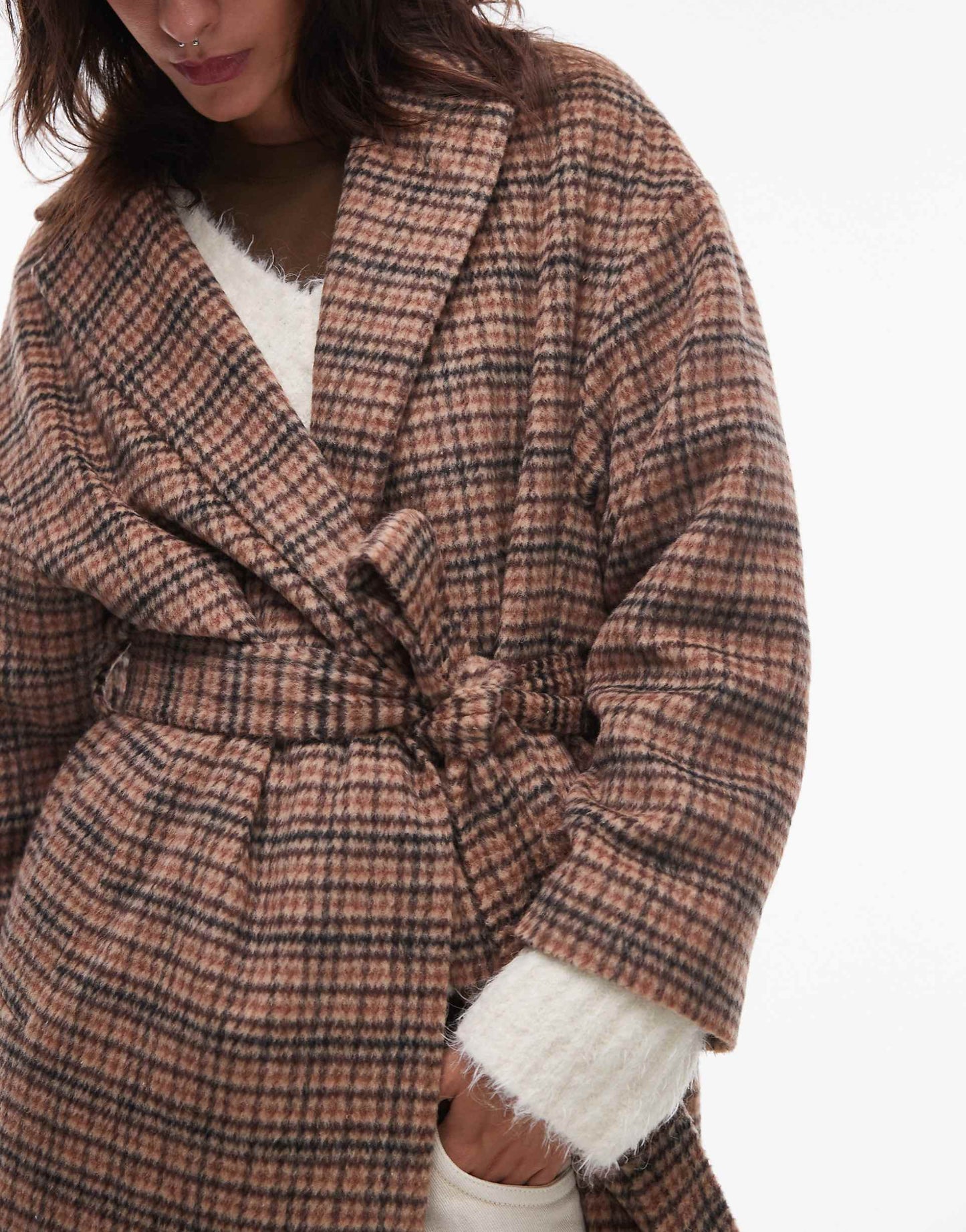Heritage Check Belted Formal Coat