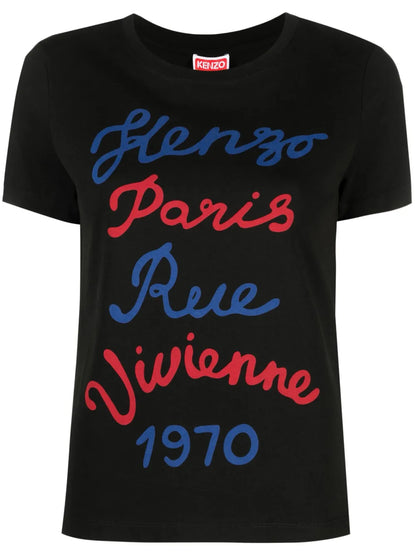 Slogan-Print Cotton T-Shirt