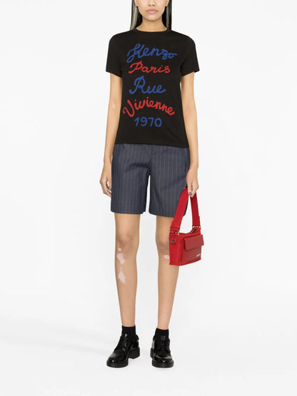 Slogan-Print Cotton T-Shirt