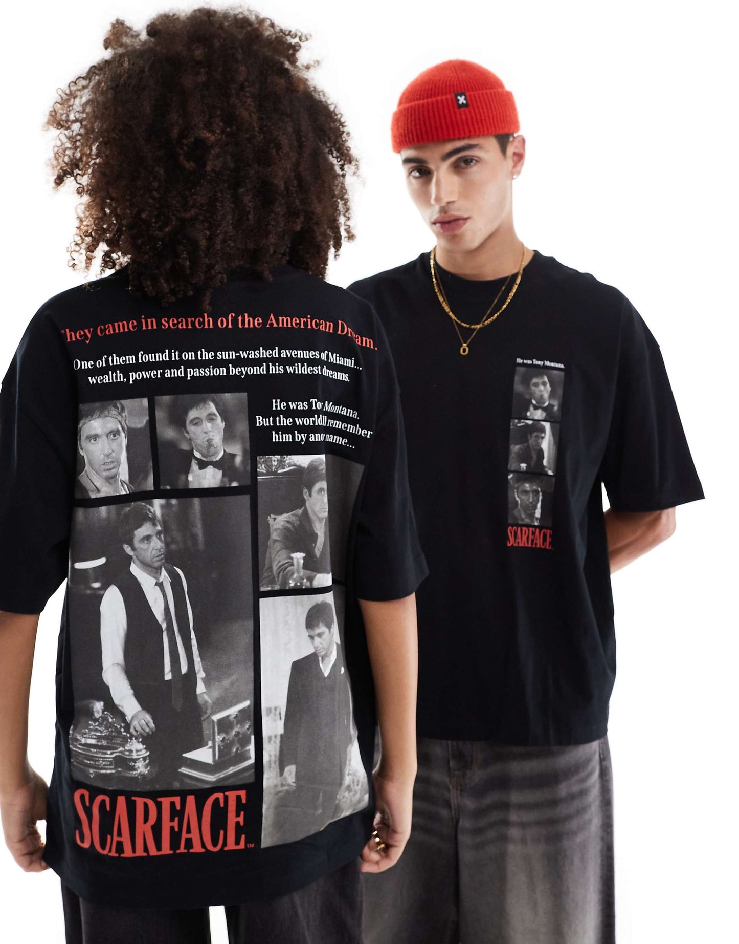 Unisex Oversized T-Shirt With Scarface Prints