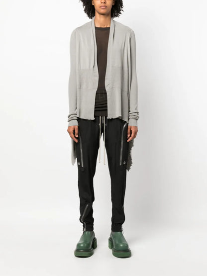 Asymmetric Virgin-Wool Cardigan