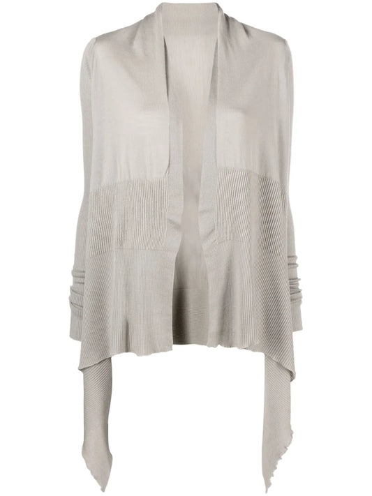 Asymmetric Virgin-Wool Cardigan