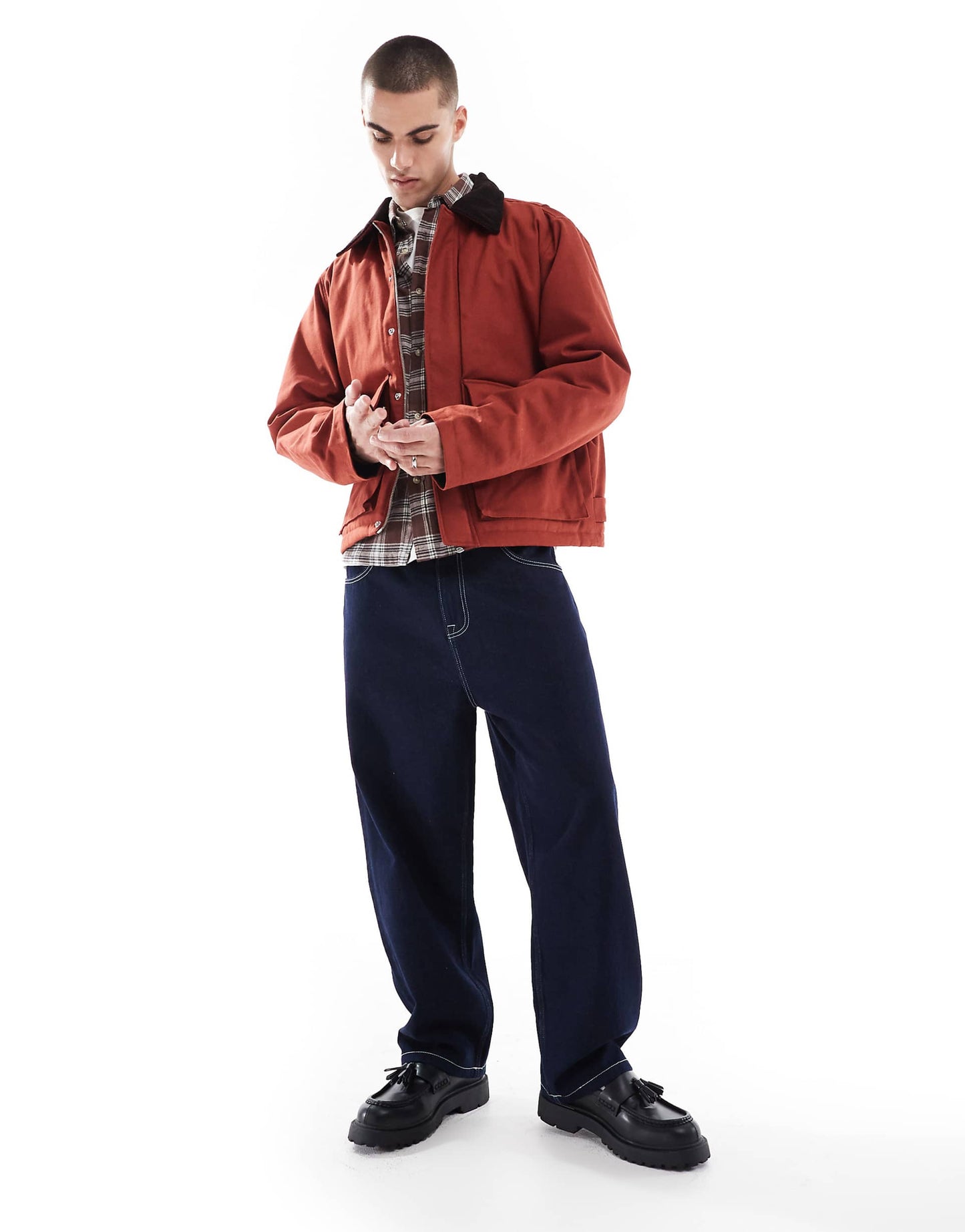 Cotton Carpenter Jacket With Pockets
