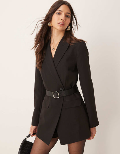 Belted Blazer Dress Playsuit