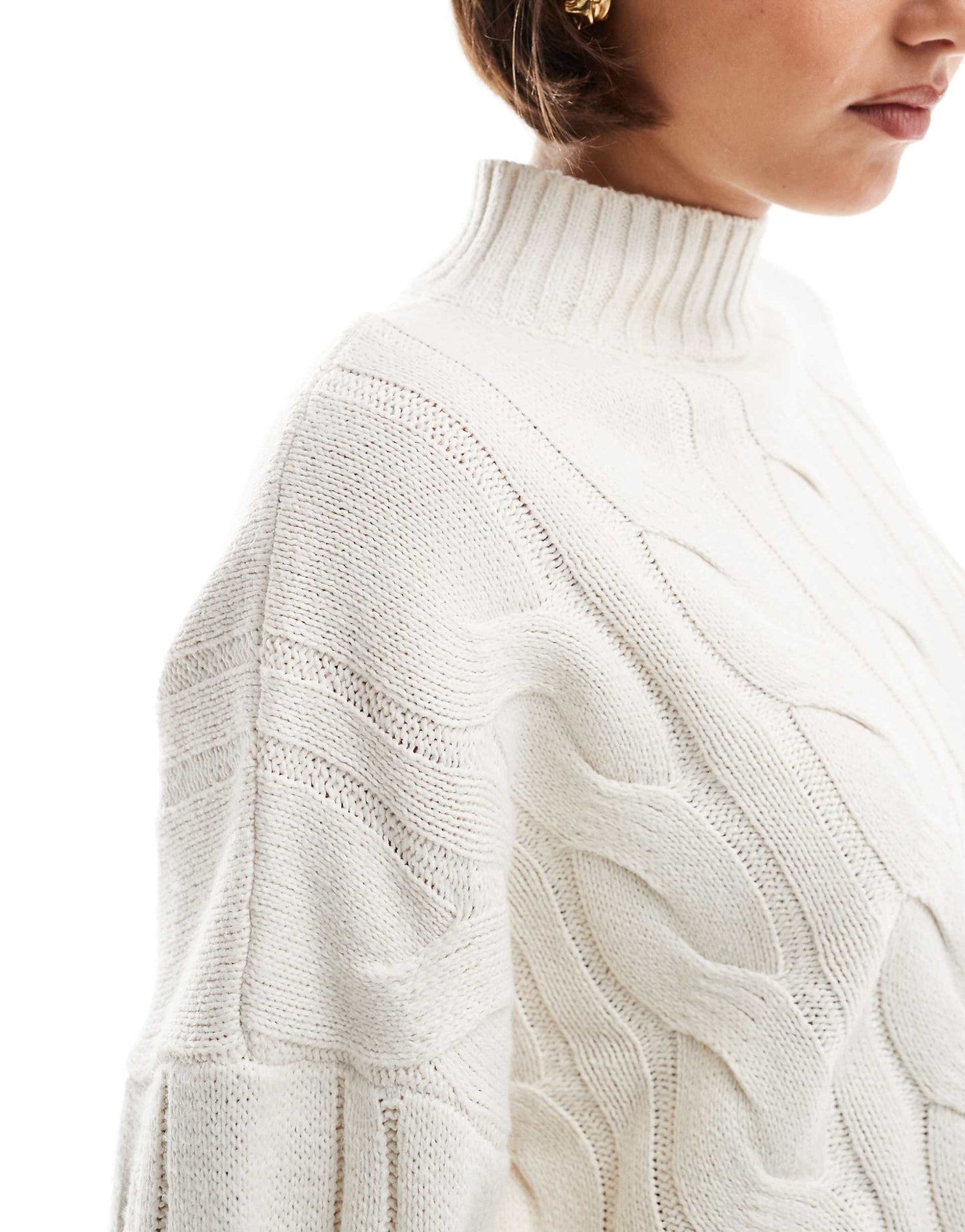 Cable Knit Roll Neck Jumper Co-Ord