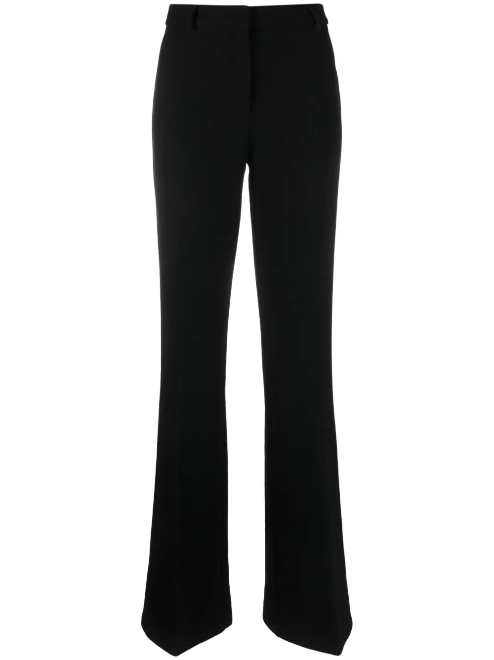 Flared Wool-Blend Trousers