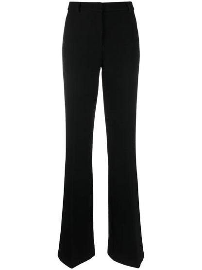 Flared Wool-Blend Trousers