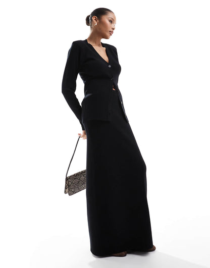 Rib Knit Maxi Skirt Co-Ord