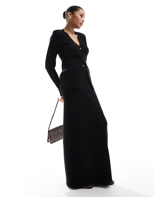 Rib Knit Maxi Skirt Co-Ord