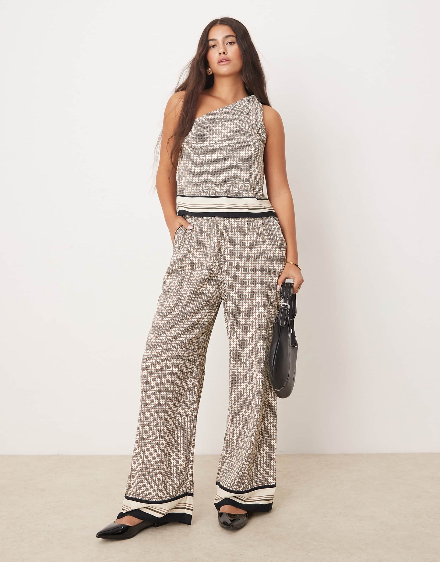 Co-Ord One Shoulder Printed Top