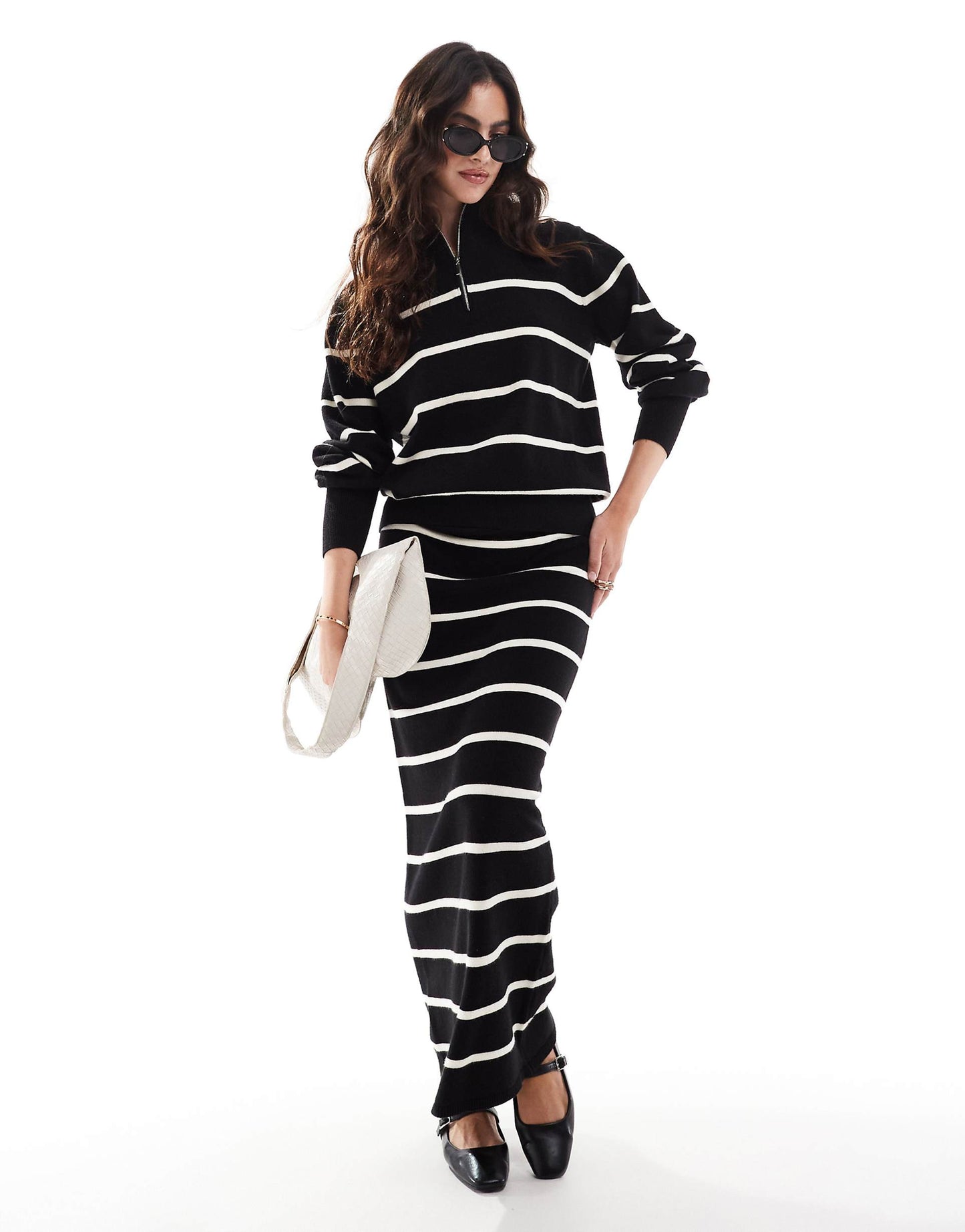 Zip Neck Knitted Pullover Co-Ord