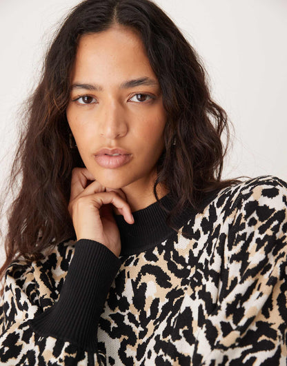 High Neck Puff Sleeve Jumper