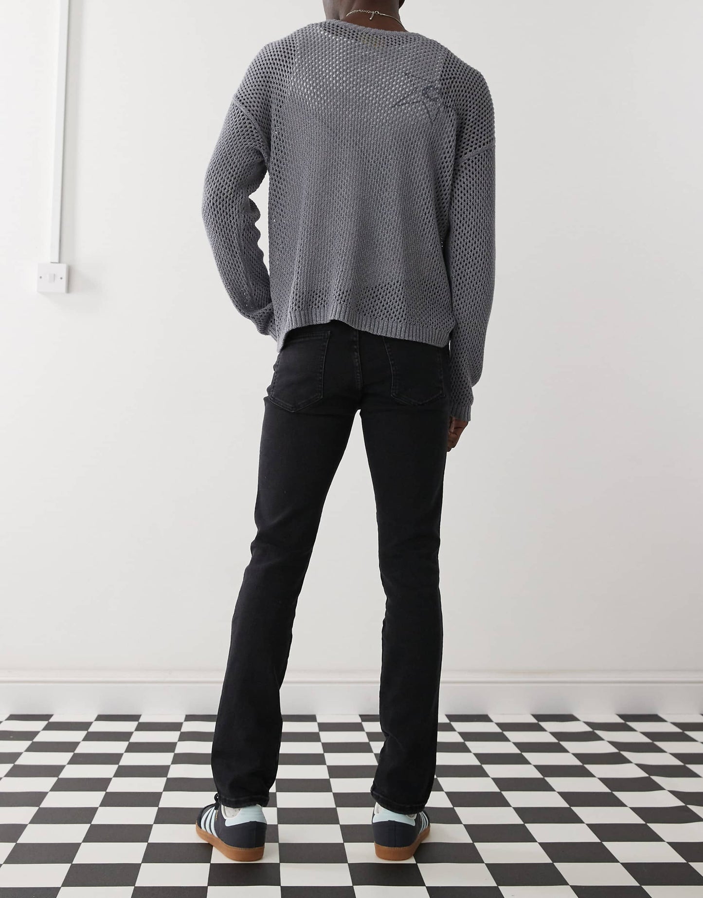 Snap Mid Waist Slim Fit Jeans