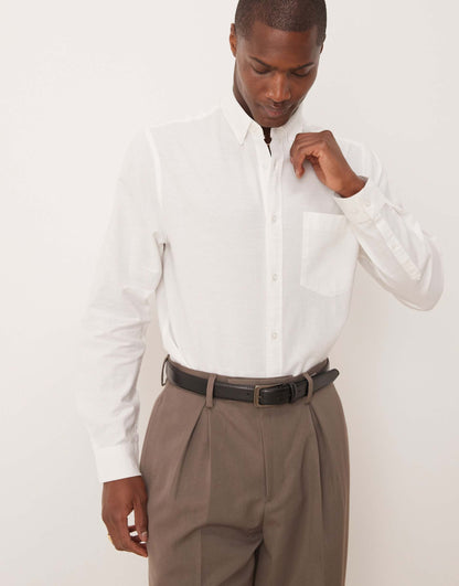 90S Oversized Linen Blend Shirt