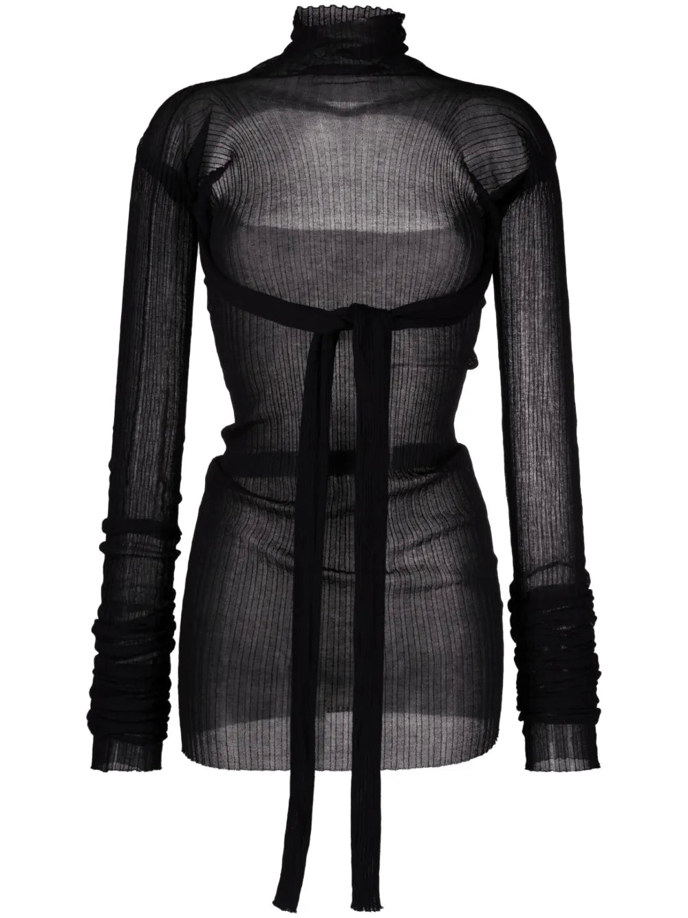 Open-Back Ribbed Knit Jumper